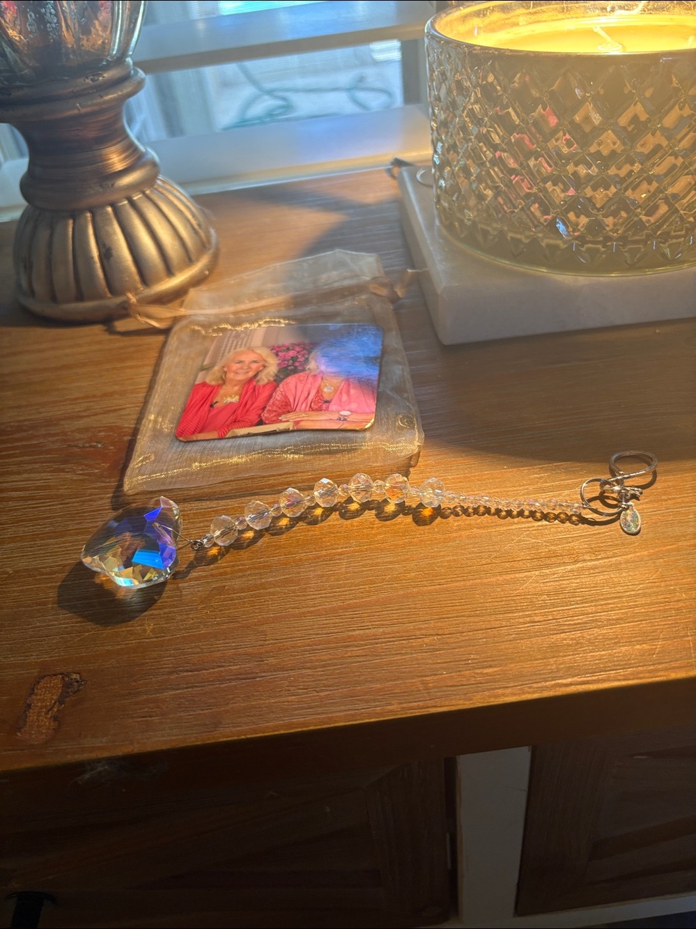 Kirks Folly - Crystal Sun Catcher Charm - Heart - Aurora Borealis - - Picture 3 of 6